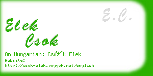 elek csok business card